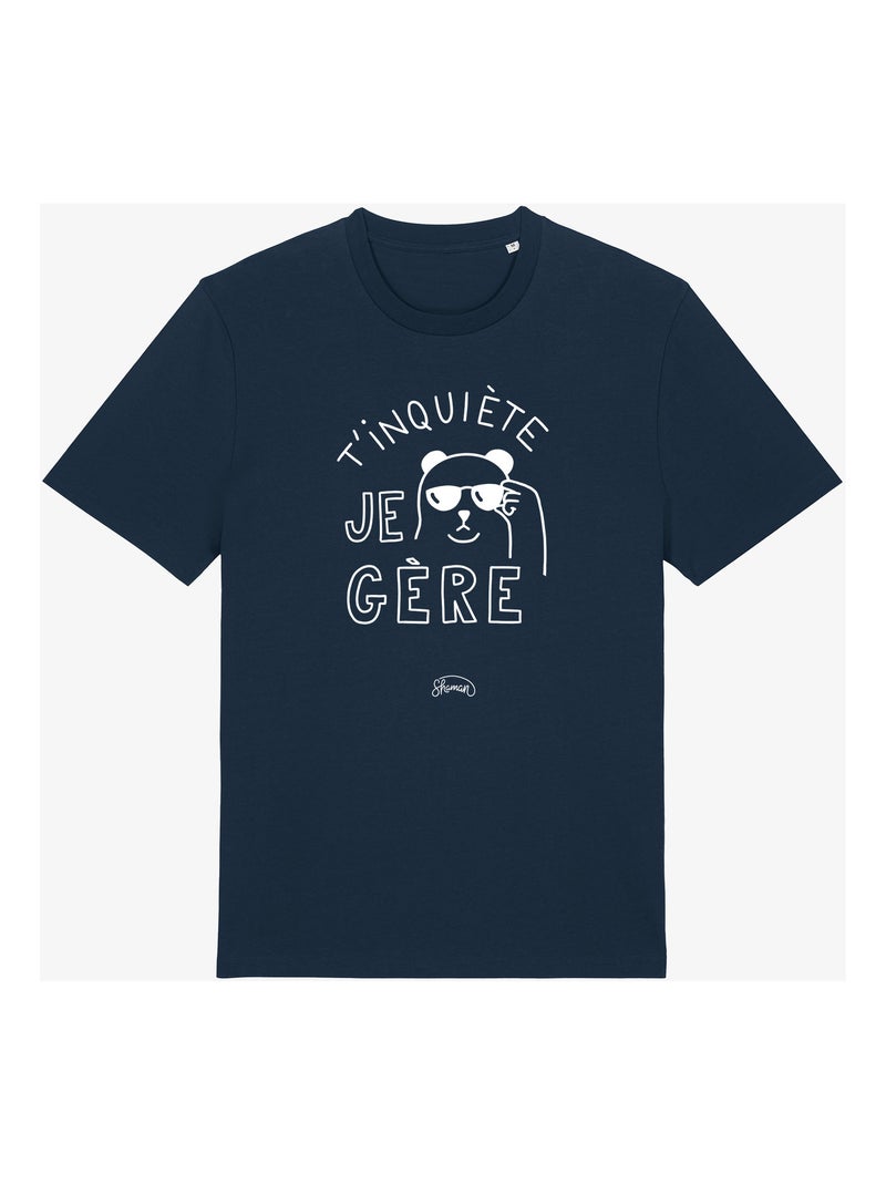 T-shirt Man - T'INQUIETE JE GERE Gemêleerd grijs - Kiabi