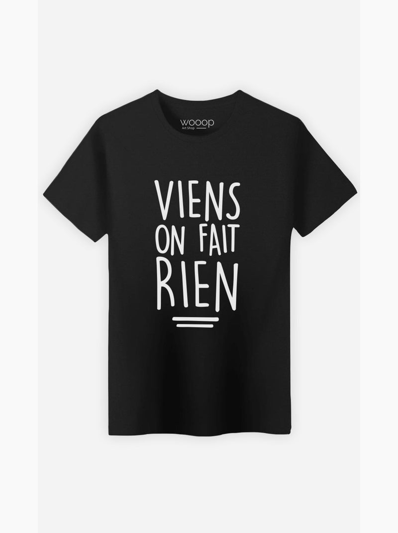 T-shirt Man - VIENS ON FAIT RIEN Zwart - Kiabi