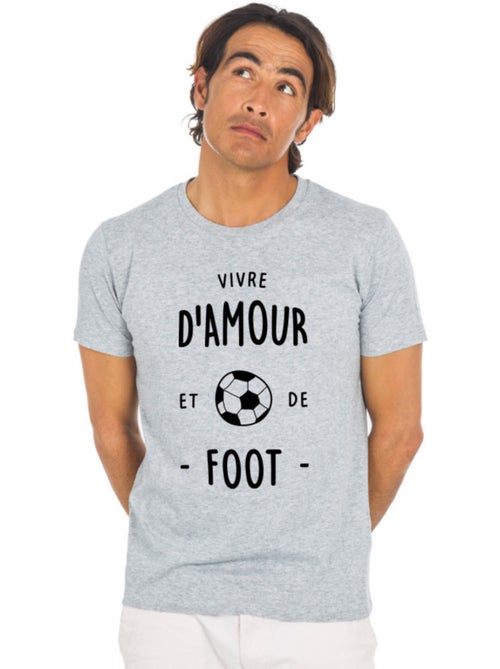 T-shirt Man - VIVRE D'AMOUR ET DE FOOT - Kiabi