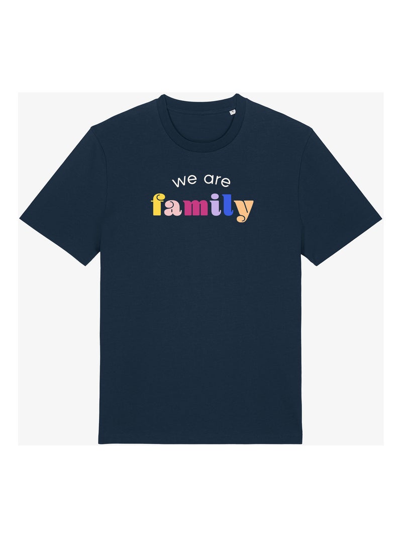 T-shirt Man - WE ARE FAMILY Marineblauw - Kiabi
