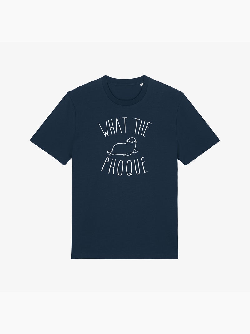 T-shirt Man - WHAT THE PHOQUE Marineblauw - Kiabi