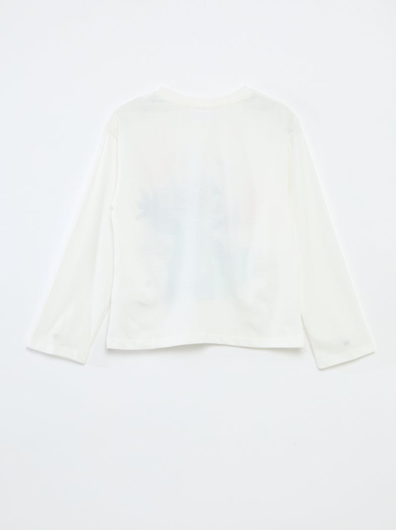 T-shirt manche longue 'Stitch' 'Disney' Blanc - Kiabi