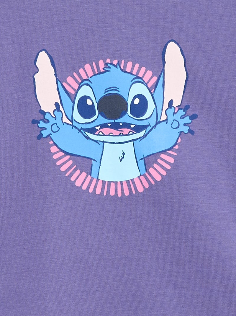 T-shirt manche longue 'Stitch' 'Disney' Violet - Kiabi