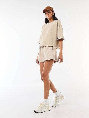 T-shirt manches 3/4 en French Terry