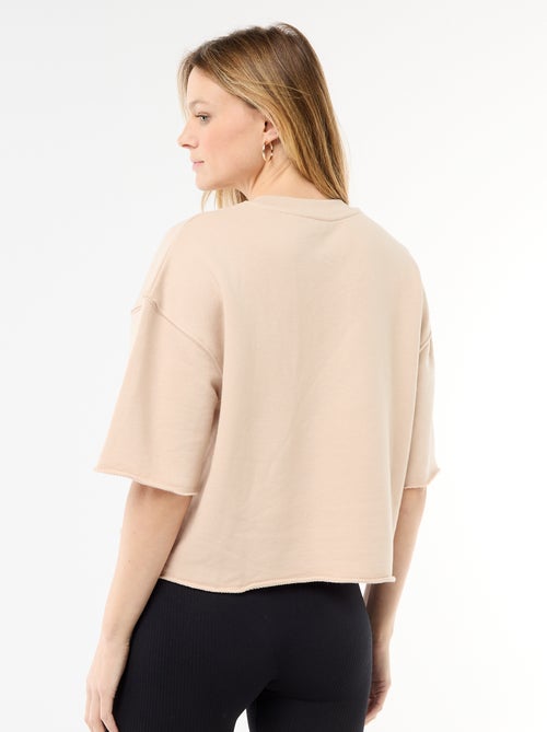 T-shirt manches 3/4 en French Terry - Kiabi