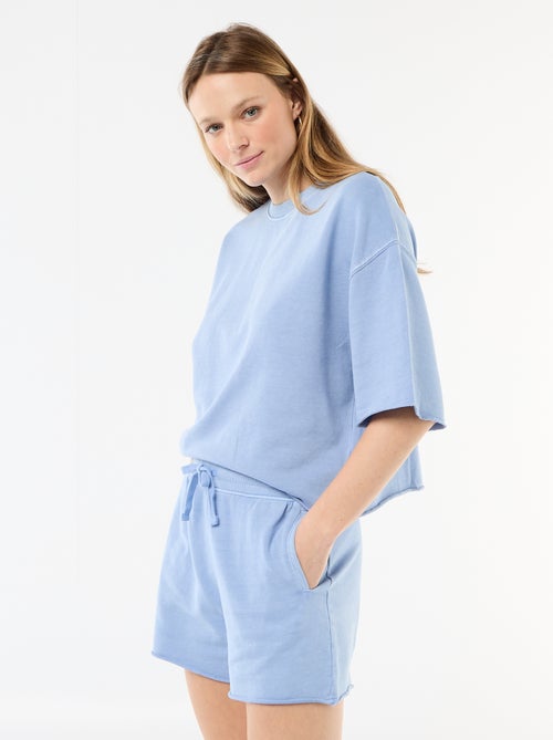 T-shirt manches 3/4 en French Terry - Kiabi