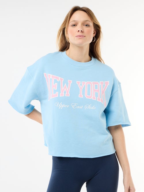 T-shirt manches 3/4 en French Terry - Kiabi