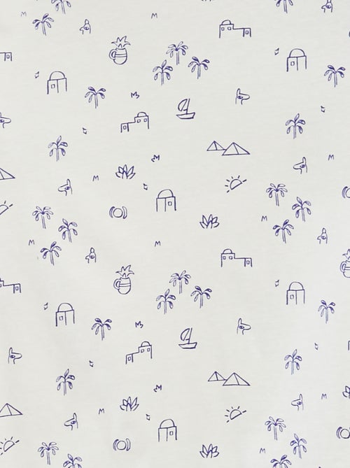 T-shirt manches courtes à motif - Kiabi