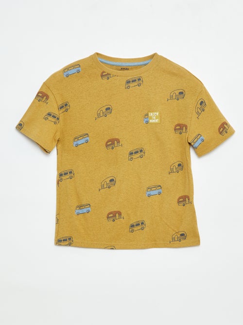 T-shirt manches courtes à motif - Kiabi