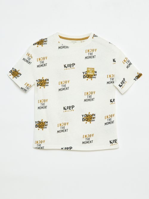 T-shirt manches courtes à motif - Kiabi