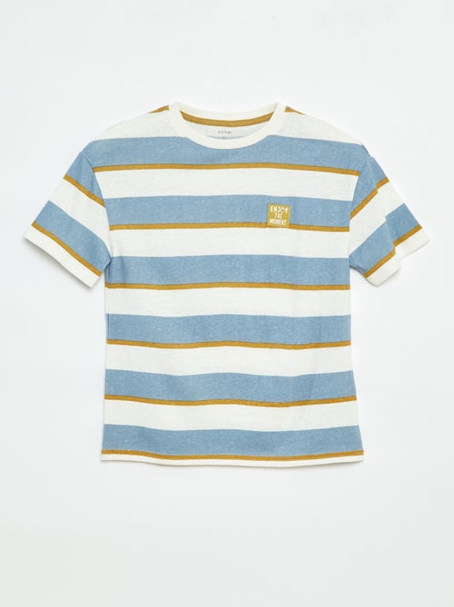 T-shirt manches courtes à motif - Kiabi