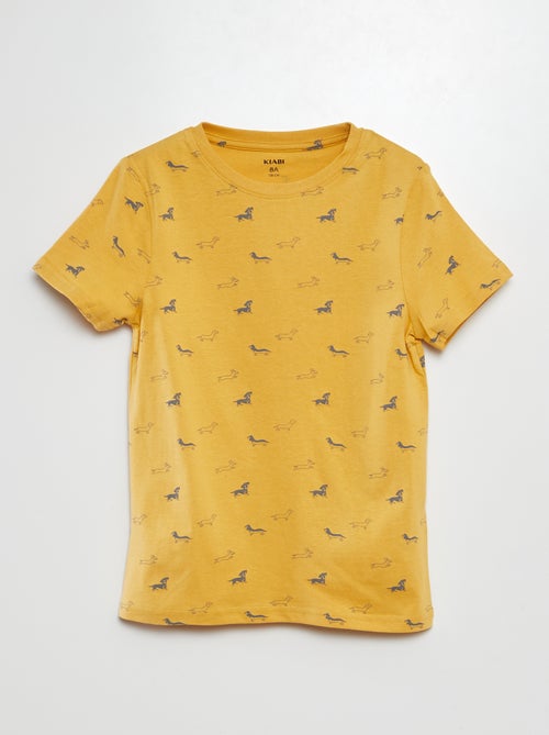 T-shirt manches courtes à motif - Kiabi
