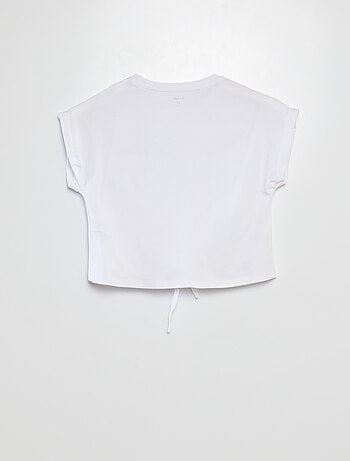 T-shirt manches courtes à nouer à la base