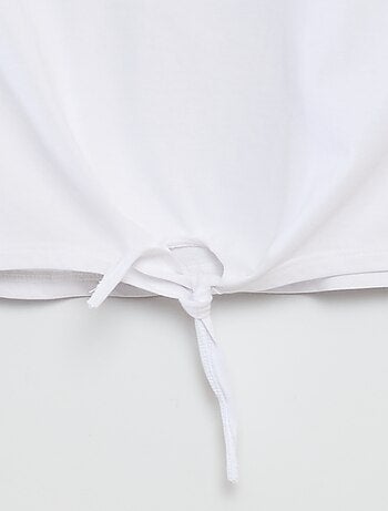 T-shirt manches courtes à nouer à la base