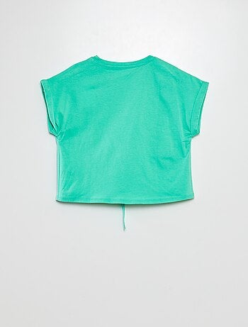 T-shirt manches courtes à nouer à la base