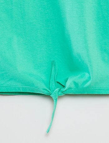 T-shirt manches courtes à nouer à la base