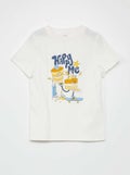 T-shirt manches courtes 'anniversaire' Blanc - Kiabi