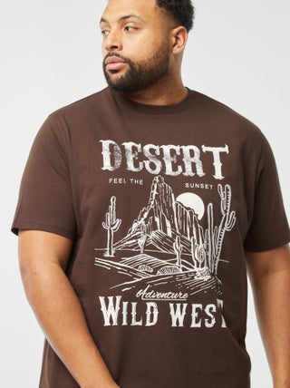 T-shirt manches courtes avec large imprimé devant