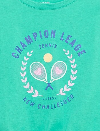 T-shirt manches courtes avec nœud à la base