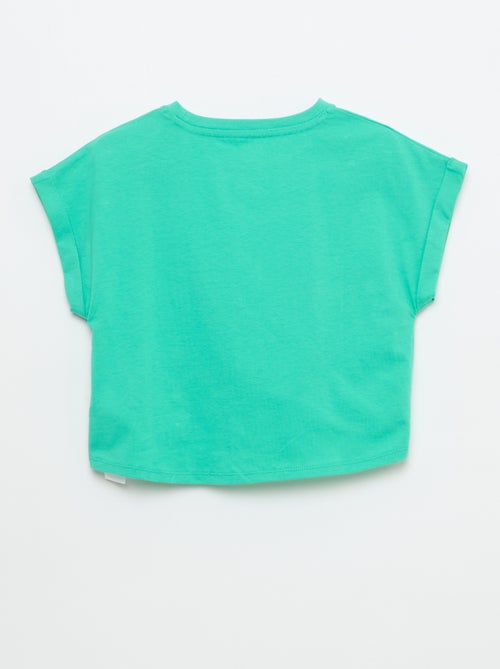 T-shirt manches courtes avec nœud à la base - Kiabi