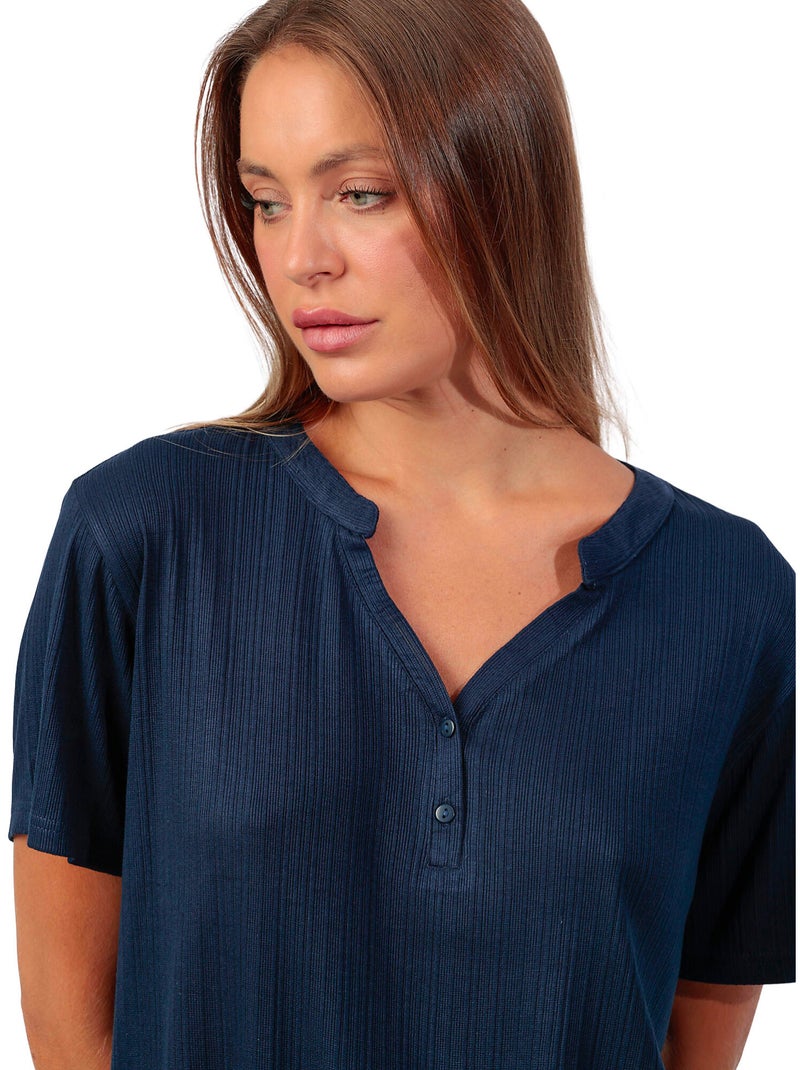 T-shirt manches courtes blouse Bleu marine - Kiabi