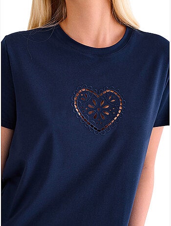 T-shirt manches courtes coeur summertime