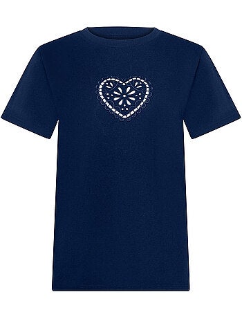 T-shirt manches courtes coeur summertime
