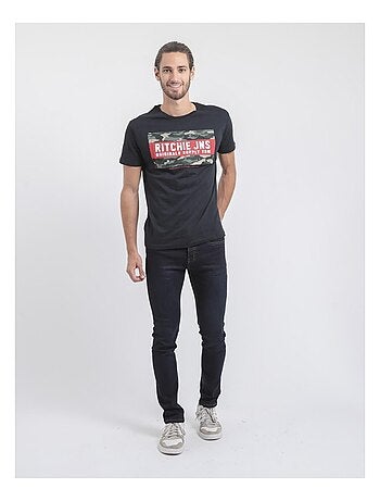T-shirt manches courtes col rond pur coton JARDIN