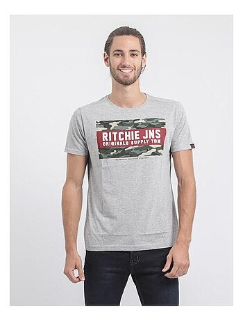 T-shirt manches courtes col rond pur coton JARDIN