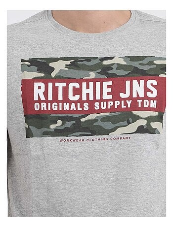 T-shirt manches courtes col rond pur coton JARDIN