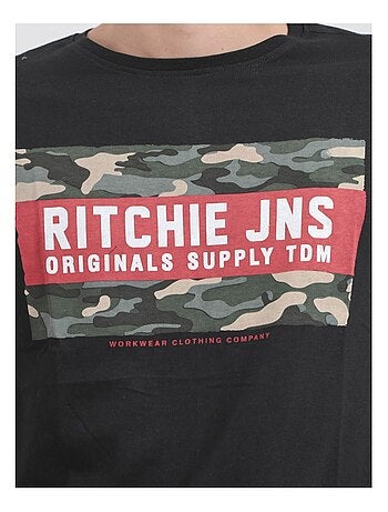 T-shirt manches courtes col rond pur coton JARDIN