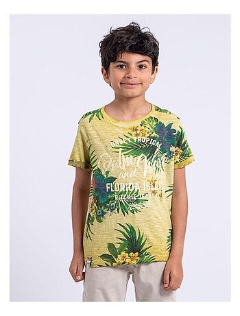 T-shirt manches courtes col rond pur coton NABANE garçon