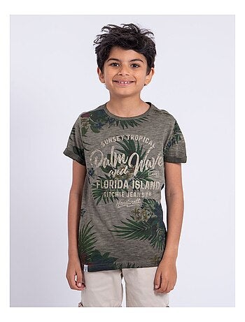 T-shirt manches courtes col rond pur coton NABANE garçon
