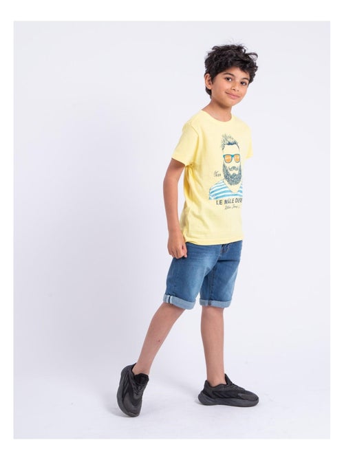 T-shirt manches courtes col rond pur coton NABARZU garçon - Kiabi T-shirt manches courtes col rond pur coton NABARZU garçon - Kiabi