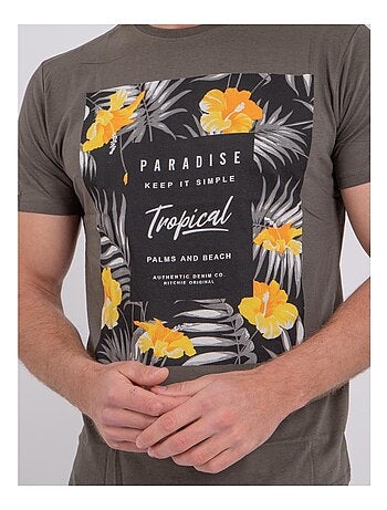 T-shirt manches courtes col rond pur coton NOCTAVIO