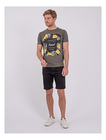 T-shirt manches courtes col rond pur coton NOCTAVIO