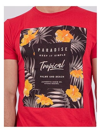 T-shirt manches courtes col rond pur coton NOCTAVIO