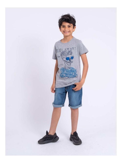 T-shirt manches courtes col rond pur coton NOUMICK garçon - Kiabi T-shirt manches courtes col rond pur coton NOUMICK garçon - Kiabi