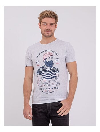 T-shirt manches courtes col rond pur coton NUPLATON