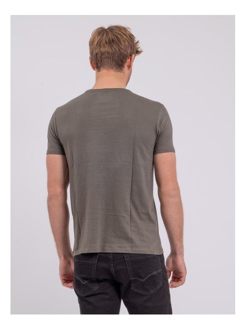 T-shirt manches courtes col rond pur coton nuplaton - Kiabi