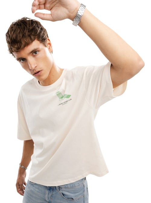 T-shirt manches courtes coton bio homme lifestyle homme life sand - Kiabi T-shirt manches courtes coton bio homme lifestyle homme life sand - Kiabi