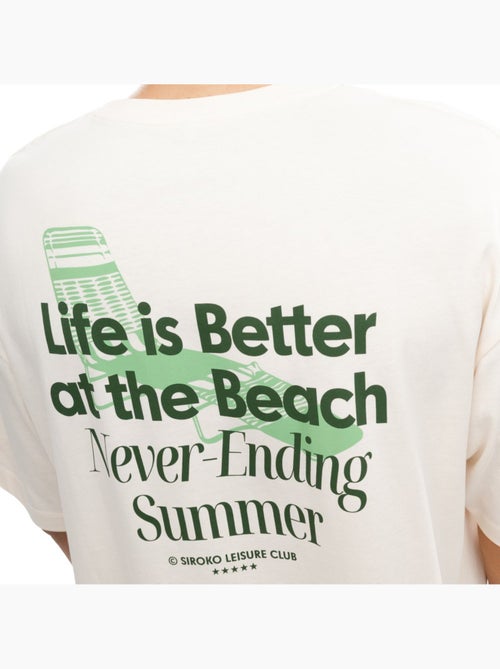 T-shirt manches courtes coton bio homme lifestyle homme life sand - Kiabi T-shirt manches courtes coton bio homme lifestyle homme life sand - Kiabi