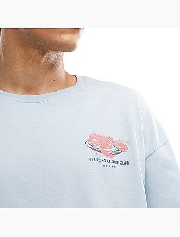 T-shirt manches courtes coton bio homme lifestyle homme lobster light