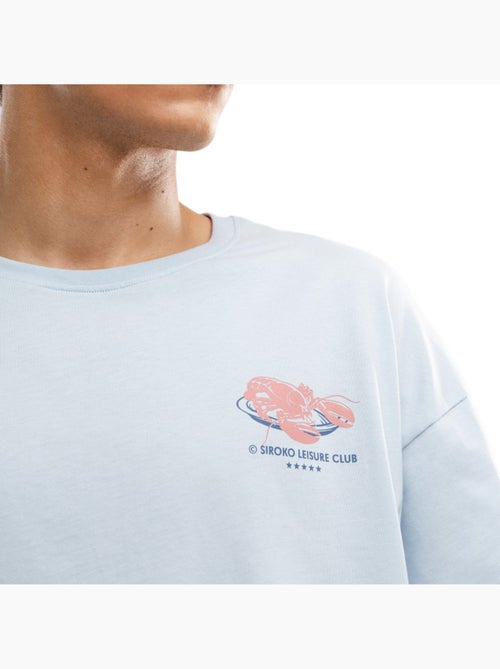 T-shirt manches courtes coton bio homme lifestyle homme lobster light - Kiabi T-shirt manches courtes coton bio homme lifestyle homme lobster light - Kiabi