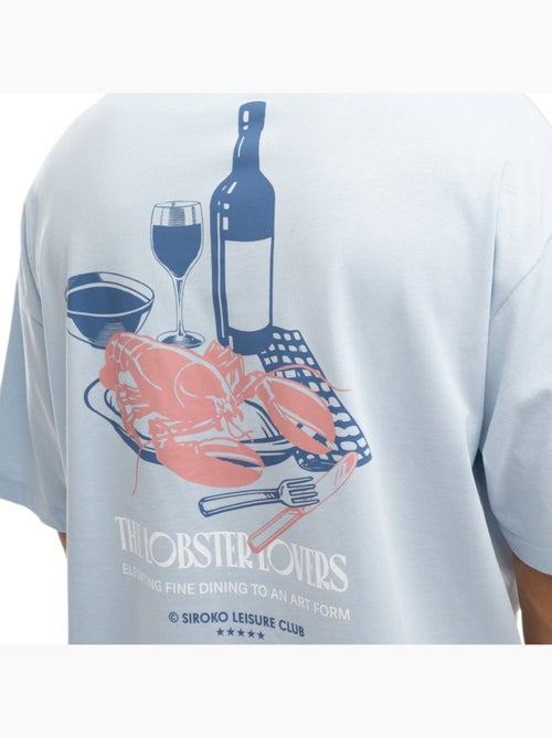 T-shirt manches courtes coton bio homme lifestyle homme lobster light - Kiabi T-shirt manches courtes coton bio homme lifestyle homme lobster light - Kiabi
