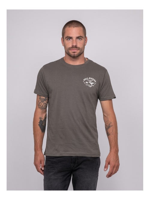 T-shirt manches courtes coton imprimé jopatriot - Kiabi