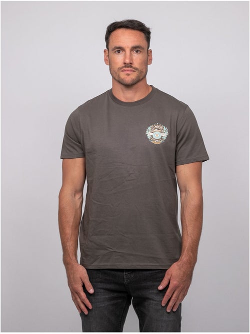 T shirt manches courtes coton motif dos jargus - Kiabi