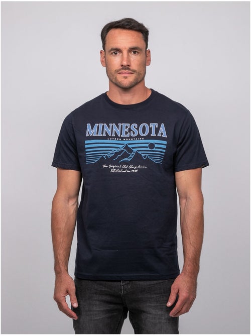 T-shirt manches courtes coton motif montagne jampago - Kiabi