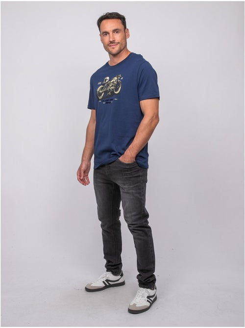 T shirt manches courtes coton motif moto jatoulo - Kiabi