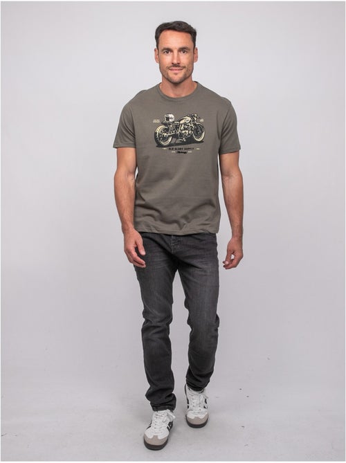 T shirt manches courtes coton motif moto jatoulo - Kiabi